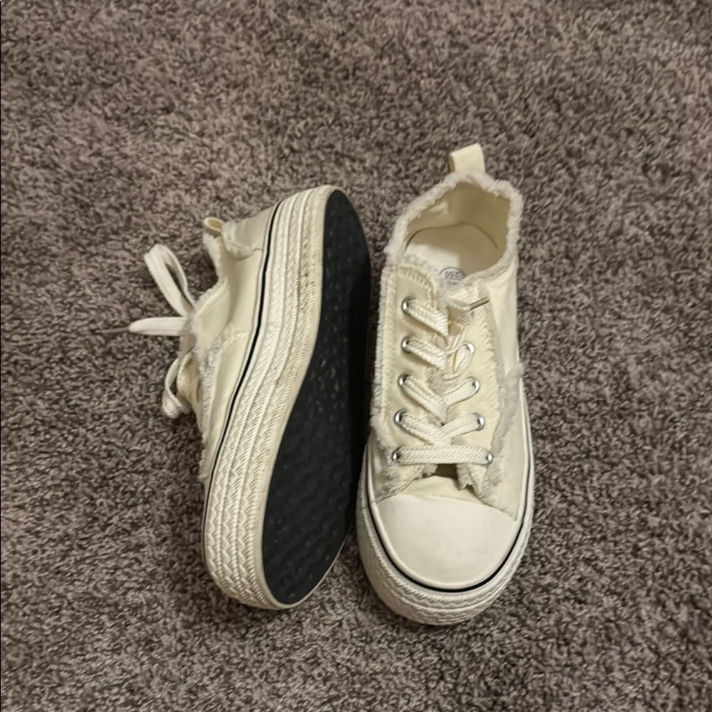 Converse Women's Cream Platform Sneakers